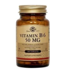 Solgar Vitamin B6 Συμπλήρωμα διατροφής 50mg, 100 Tablets