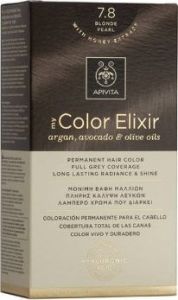 Apivita My Color Elixir Βαφή Μαλλιών με Έλαιο Ελιάς Argan και Αβοκάντο - Απόχρωση Νο 7.8 Ξανθό Περλέ 50ml