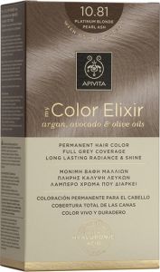 Apivita My Color Elixir Βαφή Μαλλιών με Έλαιο Ελιάς Argan και Αβοκάντο - Απόχρωση Νο 10.81 Κατάξανθο Περλέ Σαντρέ 50ml