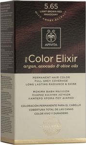 Apivita My Color Elixir Βαφή Μαλλιών με Έλαιο Ελιάς Argan και Αβοκάντο - Απόχρωση Νο 5.65 Καστανό Ανοιχτό Κόκκινο Μαονί 50ml