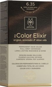 Apivita My Color Elixir Βαφή Μαλλιών με Έλαιο Ελιάς Argan και Αβοκάντο - Απόχρωση Νο 6.35 Ξανθό Σκούρο Μελί Μαονί 50ml