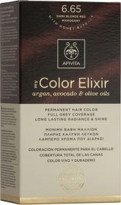 Apivita My Color Elixir Βαφή Μαλλιών με Έλαιο Ελιάς Argan και Αβοκάντο - Απόχρωση Νο 6.65  Έντονο Κόκκινο 50ml