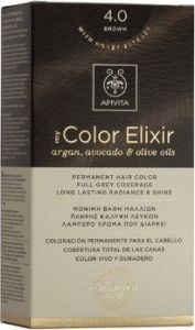 Apivita My Color Elixir Βαφή Μαλλιών με Έλαιο Ελιάς Argan και Αβοκάντο - Απόχρωση Νο 4.0 Καστανό 50ml