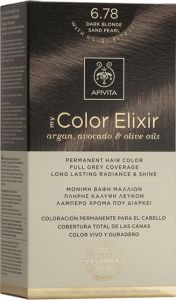 Apivita My Color Elixir Βαφή Μαλλιών με Έλαιο Ελιάς Argan και Αβοκάντο - Απόχρωση Νο 6.78 Ξανθό Σκούρο Μπεζ Περλέ 50ml