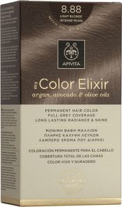 Apivita My Color Elixir Βαφή Μαλλιών με Έλαιο Ελιάς Argan και Αβοκάντο - Απόχρωση Νο 8.88 Ξανθό Ανοιχτό Έντονο Περλέ 50ml