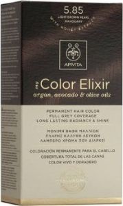 Apivita My Color Elixir Βαφή Μαλλιών με Έλαιο Ελιάς Argan και Αβοκάντο - Απόχρωση Νο 5.85 Καστανό Ανοιχτό Περλέ Μαονί 50ml