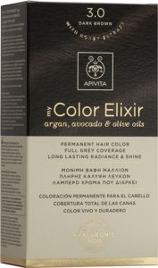 Apivita My Color Elixir Βαφή Μαλλιών με Έλαιο Ελιάς Argan και Αβοκάντο - Απόχρωση Νο 3.0 Καστανό Σκούρο 50ml