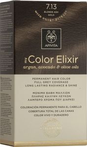 Apivita My Color Elixir Βαφή Μαλλιών με Έλαιο Ελιάς Argan και Αβοκάντο - Απόχρωση Νο 7.13 Ξανθό Σαντρέ Μελί 50ml