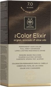 Apivita My Color Elixir Βαφή Μαλλιών με Έλαιο Ελιάς Argan και Αβοκάντο - Απόχρωση Νο 7.0 Ξανθό 50ml