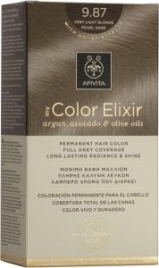 Apivita My Color Elixir Βαφή Μαλλιών με Έλαιο Ελιάς Argan και Αβοκάντο - Απόχρωση Νο 9.87 Ξανθό Πολύ Ανοιχτό Περλέ Μπεζ 50ml