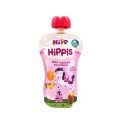HiPP Hippis Φρουτοπολτός Μονόκερος με Μήλο Κορόμηλο  Ροδάκινο 100gr