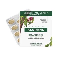 Klorane Quinine Συμπλήρωμα Διατροφής για Μαλλιά και Νύχια με Κινίνη και Κερατίνη 30Caps