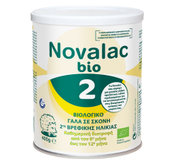 NOVALAC BIO 2 Βιολογικό Γάλα Σε Σκόνη 2ης Βρεφικής Ηλικίας Από Τον 6ο Ως Τον 12ο Μήνα 400gr