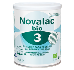 NOVALAC BIO 3 Βιολογικό Ρόφημα Γάλακτος Σε Σκόνη Για Μικρά Παιδιά Από 1 Ως 3 Ετών 400gr