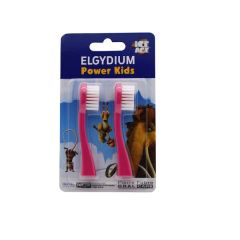 Elgydium Power Kids Refill Ανταλλακτικά Κεφαλής σε Ροζ Χρώμα 2Τμχ.