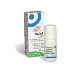 Hyabak Eye Solution 0.15% Σταγόνες ενυδάτωσης για τα μάτια με Υαλουρονικό Νάτριο 10ml 