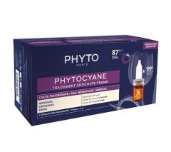 Phyto Phytocyane Traitement Chute Progressive Αμπούλες Μαλλιών κατά της Τριχόπτωσης για Γυναίκες 12x5ml