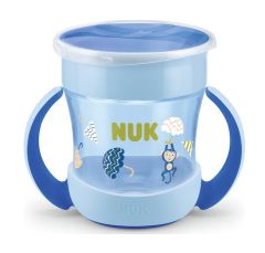 Nuk Mini Magic Cup με Χείλος και Καπάκι 6m+ Γαλάζιο 160ml