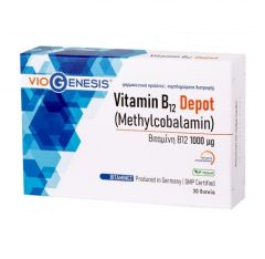 Viogenesis Vitamin B12 Methylcobalamin 1000μg DEPOT 30 Tabs