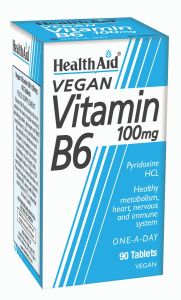 HEALTH AID VITAMIN B6 με PYRIDOXINE 100MG 90vetabs