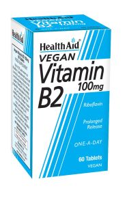 HEALTH AID VITAMIN B2 με RIBOFLAVIN P.R. 100MG 60vetabs