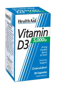 HEALTH AID VITAMIN D3 5000i.u. 30vecaps