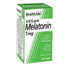 Health Aid MELATONIN 1gr Υψηλής Καθαρότητας Μελατονίνη Φυτικής Προέλευσης 90tabs