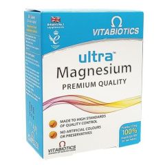 Vitabiotics Ultra Magnesium 375mg Premium Quality Συμπλήρωμα Διατροφής με Μαγνήσιο 60Tabs