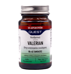Quest Valerian 83mg Συμπλήρωμα Διατροφής 90Ταμπλέτες και Δώρο Επιπλέον 45Ταμπλέτες