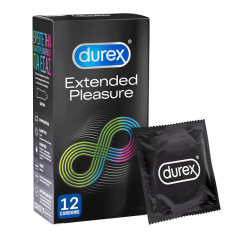 Durex Extended Pleasure Προφυλακτικά Για Απόλαυση Παρατεταμένης Διάρκειας 12Τμχ