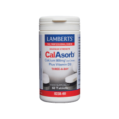 Lamberts Maximum Strength CalAsorb Calcium as Citrate 800mg Plus Vitamin D3 6μg 60 ταμπλέτες 8238-60