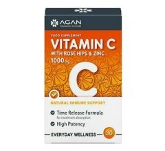 Agan Vitamiin C with Rose Hips & Zinc 1000mg 30 ταμπλέτες