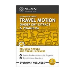 Agan Travel Motion Ginger Dry Extract and Vitamin B6 10 φυτικές κάψουλες