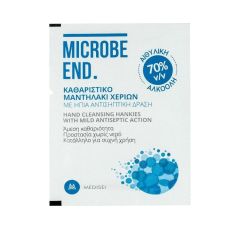 Medisei Microbe End Καθαριστικό Μαντηλάκι Χεριών με Ήπια Αντισηπτική Δράση 1τμχ