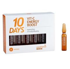 Panthenol Extra 10 Days Vit-C Energy Boost Αντιγηραντικό Serum Προσώπου με Βιταμίνη C για Λάμψη 10x2ml