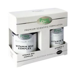Power Of Nature Platinum Range Vitamin B50 Complex 30caps με ΔΩΡΟ Vitamin C 1000mg 20caps