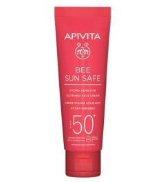 Apivita Bee Sun Safe Sensitive SPF50+ Αντηλιακή Καταπραϋντική Κρέμα Προσώπου για Ευαίσθητες Επιδερμίδες 50ml