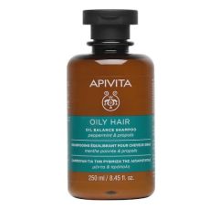 Apivita Oil Balance Peppermint and Propolis Σαμπουάν για Βαθύ Καθαρισμό για Λιπαρά Μαλλιά 250ml