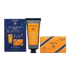 Apivita Promo A Kiss on the Hand Honey Κρέμα Χεριών 50ml και Soap Bar Honey 125g