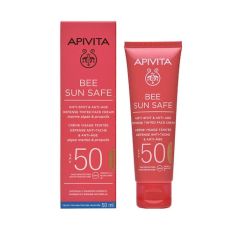 Apivita Bee Sun Safe Κρέμα Προσώπου Κατά των Πανάδων και των Ρυτίδων με Χρώμα SPF50 Golden 50ml