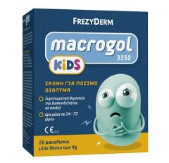Frezyderm MACROGOL KIDS 3350 Σκόνη για Συμπτωματική Θεραπεία Δυσκοιλιότητας σε Παιδιά 20 Φακελίσκοι των 4g