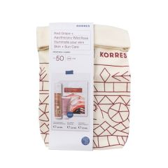Korres Red Grape Face SPF50 Sunscreen 40ml και Apothecary Wild Rose Gel-Cream 20ml και Face Mask 20ml 1σετ