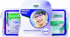 Gum Ortho Care Kit με Ορθοδοντική Οδοντόβουρτσα  1τεμ + Προτεμαχισμένο Κερί Ortho 1τεμ + AftaClear Gel 2x2ml + Νήμα 3 σε 1 Ortho 5τεμ