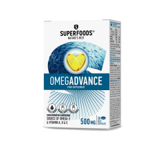 Superfoods Omegadvance 500mg Συμπλήρωμα Διατροφής με Ιχθυέλαιο Υψηλής Ποιότητας & Καθαρότητας, 30caps