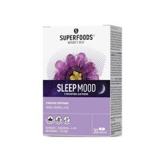 Superfoods Sleep Mood Συμπλήρωμα Διατροφής για Αϋπνία, Χαλάρωση & Άγχος 30Caps