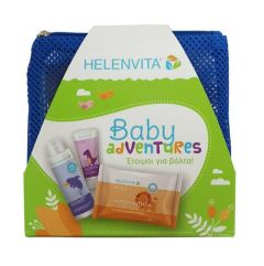 Helenvita Baby Adventures Baby All Over Cleanser 100ml και Baby Nappy Rash Cream 20ml και Baby Wipes 20τμχ και Νεσεσέρ