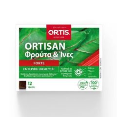 Ortis Ortisan Forte Φρούτα και Ίνες Συμπλήρωμα Διατροφής Για Εντερική Διέλευση 12cubes