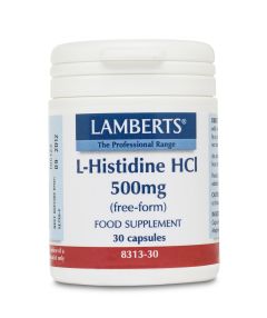 LAMBERTS L-HISTIDINE HCI 500mg 30 Caps 8313-30