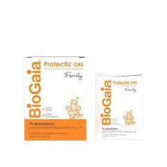 BioGaia ProTectis Family - Πόσιμο Προβιοτικό Διάλυμα Με Ψευδάργυρο - Γεύση Πορτοκάλι, 5.5g x 7 φακελίσκοι
