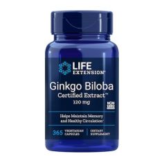 Life Extension Ginkgo Biloba Certified Extract 120MG 365 VCaps